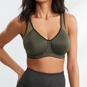 Freya Sonic High Impact Underwire Sports Bra Khaki Green 38DDD AC4892KHI
